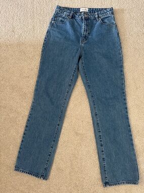 ROLLA'S Light Blue High-Waist Straight Jeans